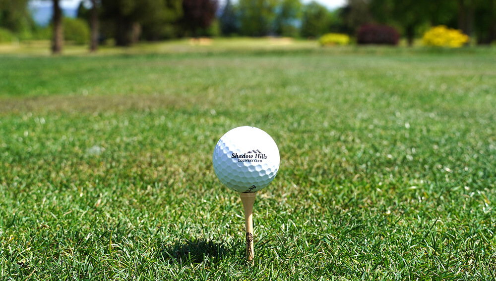 golf ball on tee